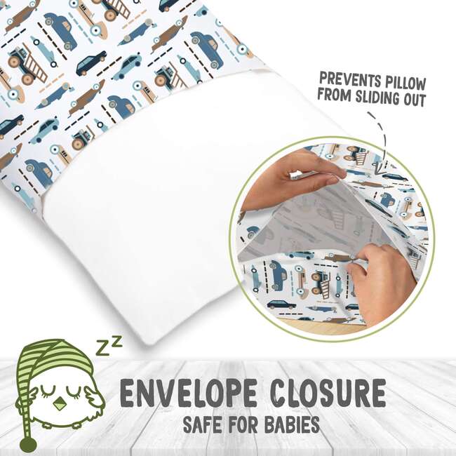 Printed Toddler Pillowcase 13X18", Vroom - Nursing Pillows - 5