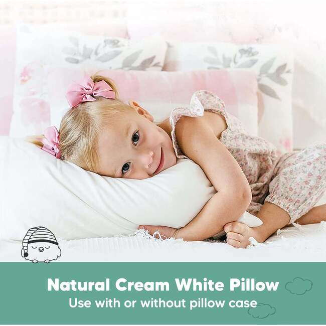 2-Pack Toddler Pillows, Soft White - Nursing Pillows - 6