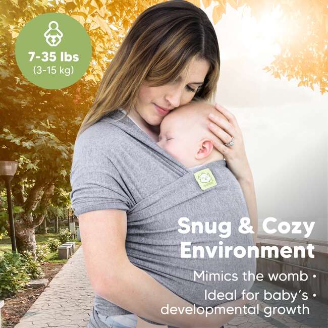 Baby Wrap Carrier, Classic Gray - Carriers - 6