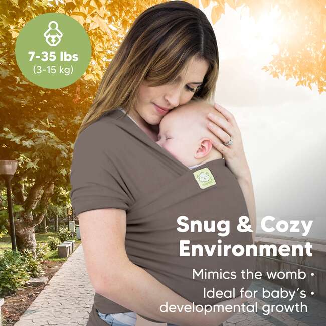 Baby Wrap Carrier, Copper Gray - Carriers - 6