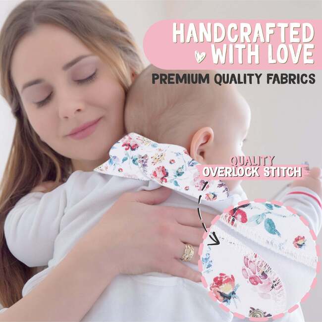 10-Pack Organic Bandana Bibs Set for Baby Girls and Boys, Tea Party - Bibs - 6