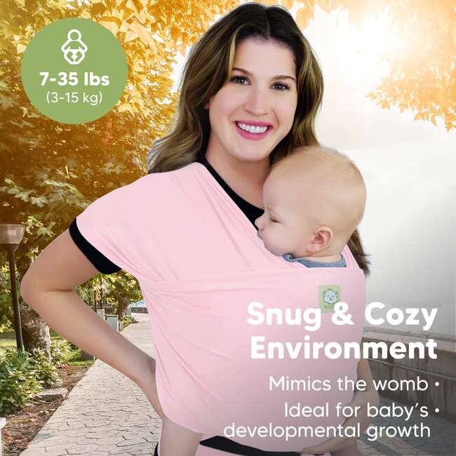 Baby Wrap Carrier, Sweet Pink - Carriers - 6