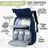 Explorer Diaper Backpack, Navy Blue - Carriers - 2