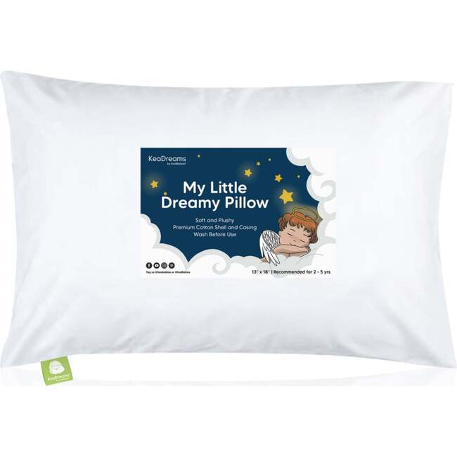 Toddler Pillow with Pillowcase, Soft White