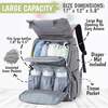 Explorer Diaper Backpack, Classic Gray - Carriers - 3