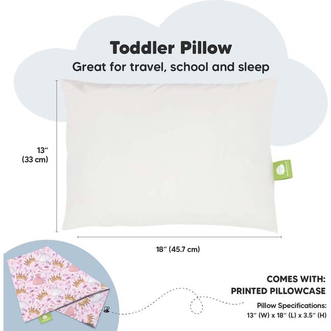 Toddler Pillow with Pillowcase, Dear Princess - Nursing Pillows - 3