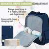 Explorer Diaper Backpack, Navy Blue - Carriers - 5 - thumbnail