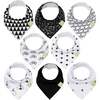 8-Pack Organic Baby Bandana Drool Bibs for Boys and Girls, Monochrome - Bibs - 1 - thumbnail