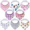 8-Pack Organic Baby Bandana Drool Bibs for Boys and Girls, Bold Bravery - Bibs - 1 - thumbnail