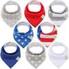 8-Pack Organic Baby Bandana Drool Bibs for Boys and Girls, US of A - Bibs - 1 - thumbnail