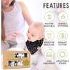 8-Pack Organic Baby Bandana Drool Bibs for Boys and Girls, Monochrome - Bibs - 2