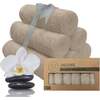 6pk Deluxe Baby Bamboo Washcloths, Earth Brown - Bath Towels - 1 - thumbnail