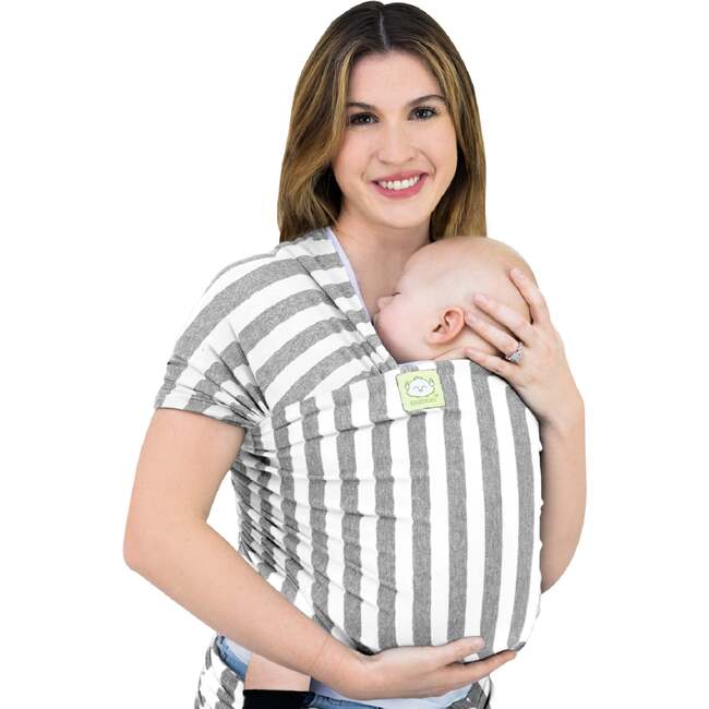 Baby Wrap Carrier, Gray Stripes