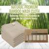 6pk Deluxe Baby Bamboo Washcloths, Earth Brown - Bath Towels - 3