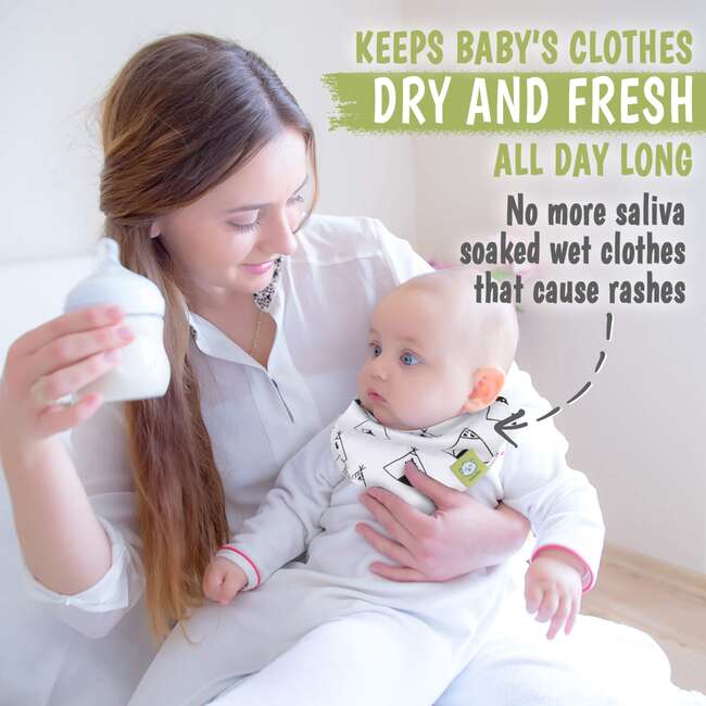 8-Pack Organic Baby Bandana Drool Bibs for Boys and Girls, Monochrome - Bibs - 6