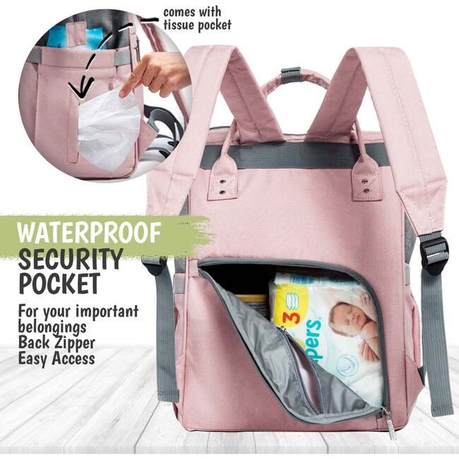 Original Diaper Backpack, Pink Gray - Carriers - 4