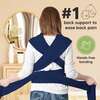 Baby Wrap Carrier, Navy Blue - Carriers - 5