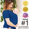 Baby Wrap Carrier, Cobalt Blue - Carriers - 3