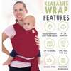 Baby Wrap Carrier, Royal Magenta - Carriers - 2 - thumbnail