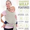 Baby Wrap Carrier, Stone Gray - Carriers - 2