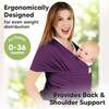 Baby Wrap Carrier, Royal Purple - Carriers - 2