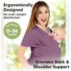 Baby Wrap Carrier, Dark Mauve - Carriers - 2