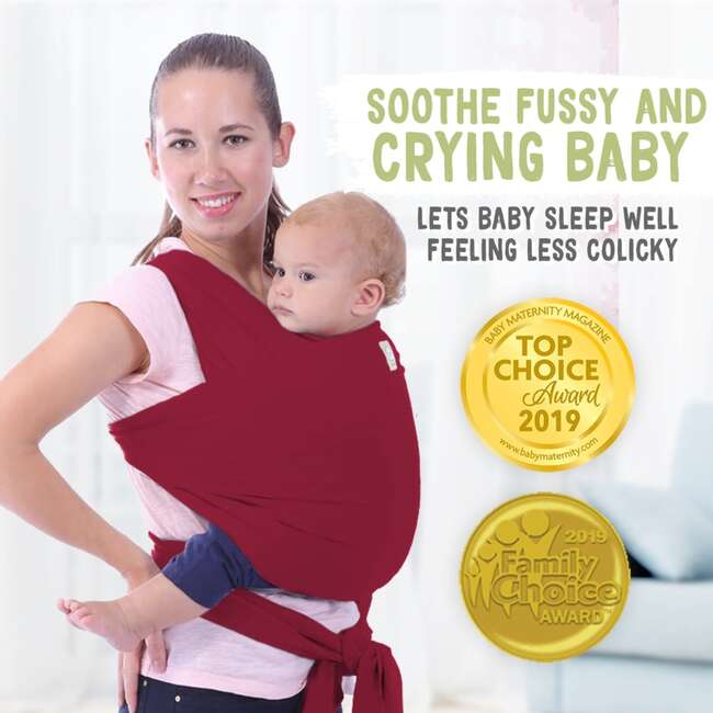 Baby Wrap Carrier, Royal Magenta - Carriers - 3