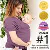 Baby Wrap Carrier, Dark Mauve - Carriers - 3