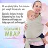 Baby Wrap Carrier, Stone Gray - Carriers - 4 - thumbnail