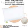 Jumbo Toddler Pillow with Pillowcase, Soft White - Nursing Pillows - 4