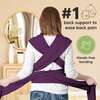 Baby Wrap Carrier, Royal Purple - Carriers - 5