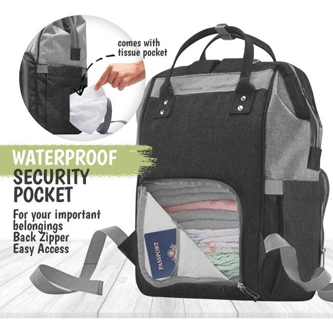 Original Diaper Backpack, Graphite - Carriers - 4