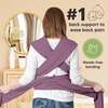 Baby Wrap Carrier, Dark Mauve - Carriers - 5