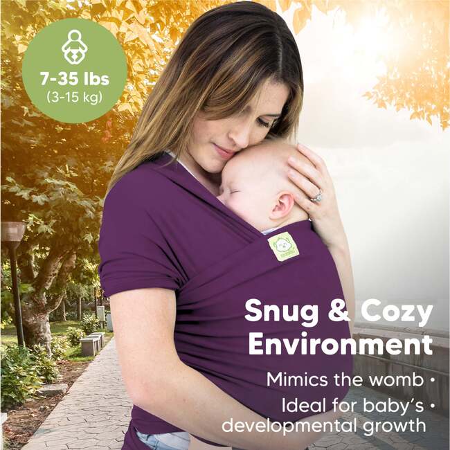 Baby Wrap Carrier, Royal Purple - Carriers - 6