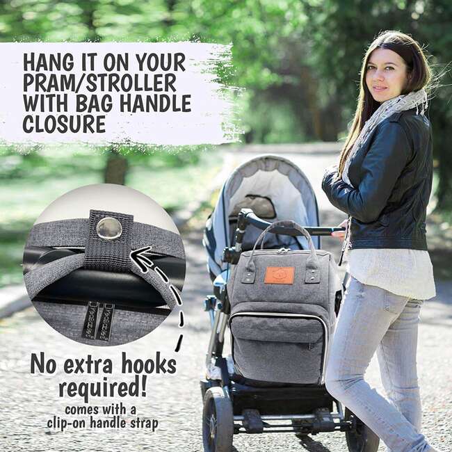 Original Diaper Backpack, Classic Gray - Carriers - 6