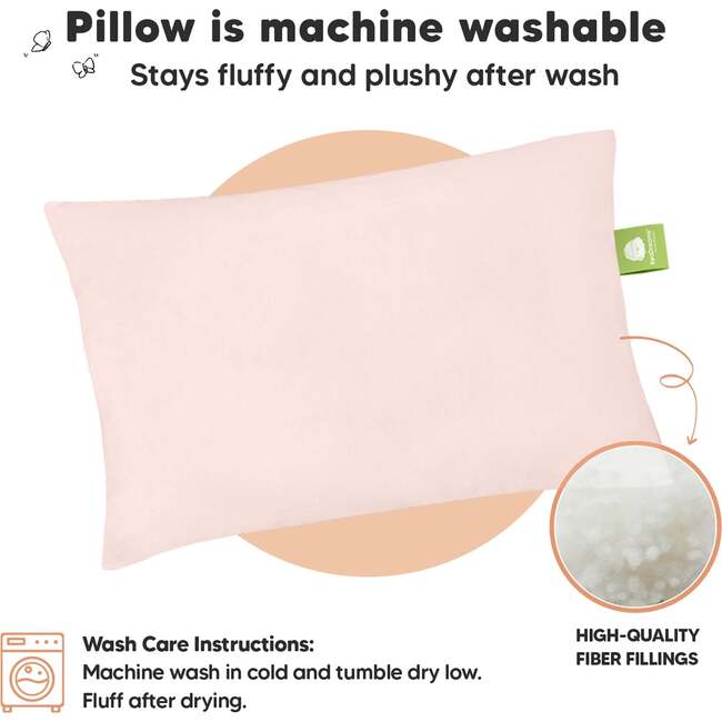 2-Pack Toddler Pillows, Mist Pink - Nursing Pillows - 4