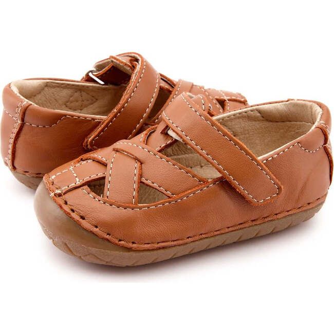 Pave Thread Sandals, Tan
