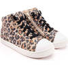 Leopard High Top Sneakers, Beige - Sneakers - 2 - thumbnail