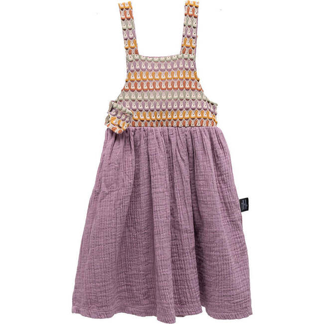 Woven Dress, Purple - Dresses - 1