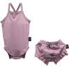 Frill Bodysuit Outfit, Purple - Onesies - 1 - thumbnail