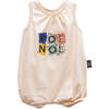 Logo Bodysuit, Beige - Onesies - 1 - thumbnail