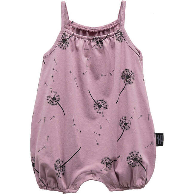 Dandelion Print Bodysuit, Purple - Onesies - 1
