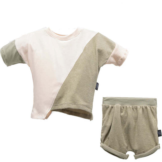 Cross Stripe Outfit, Khaki