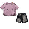 Dandelion Denim Outfit, Purple - Mixed Apparel Set - 1 - thumbnail