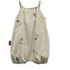 Crane Print Bodysuit, Khaki - Onesies - 2