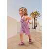 Buttoned Romper, Purple - Rompers - 2