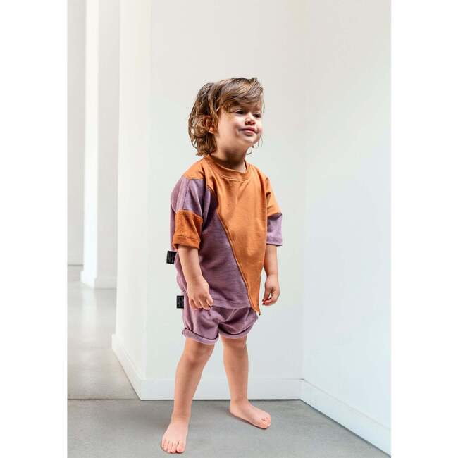 Cross Stripe Outfit, Khaki - Mixed Apparel Set - 2