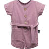 Buttoned Jumpsuit, Purple - Rompers - 1 - thumbnail