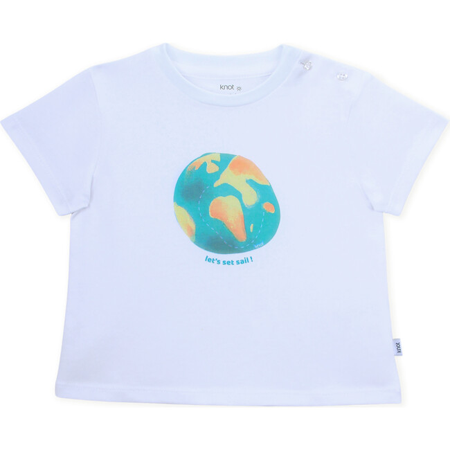 T-Shirt Short Sleeve Baby Cotton, Sail