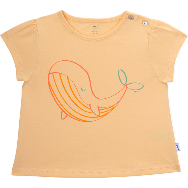 T-Shirt Short Sleeve Baby Organic Cotton, Whale